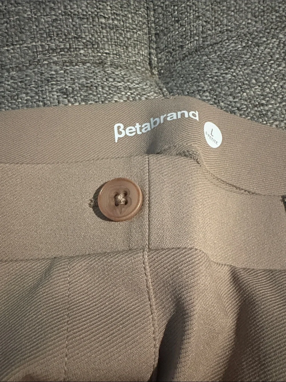 BetaBrand  7-pocket large Dress Pants in Taupe - Straight Fit 27” inseam NIB